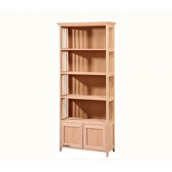 Masifart Loury Çıtalı Kitaplık Cilasız Ham