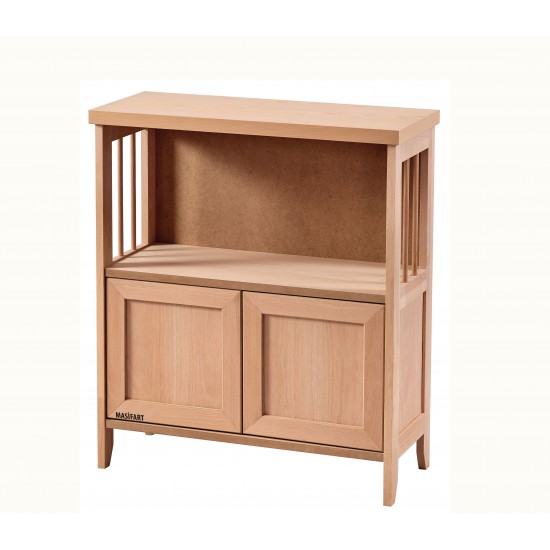 Masifart Twelv Kısa Çıtalı Kitaplık Cilasız Ham