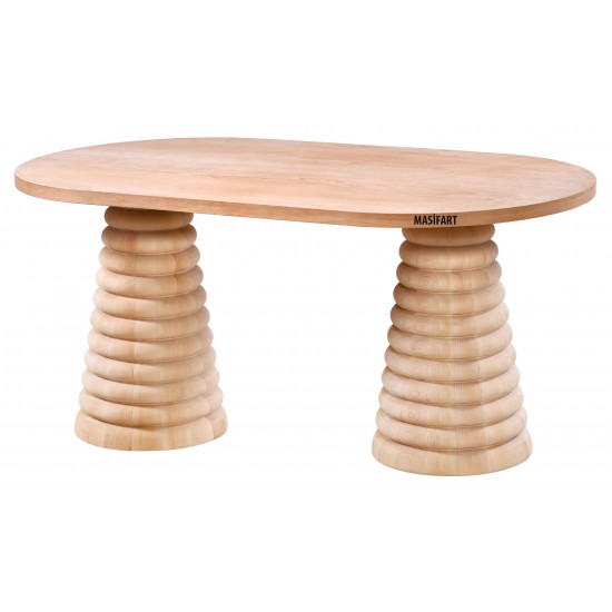 Masifart Seneca 200 Lük Class Konik Oval Masa Cilasız Ham