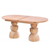 Masifart Bethany 160 Lık Oval Kupa Açılır Masa Cilasız Ham