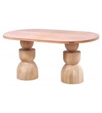 Masifart Bethany 160 Lık Kupa Oval Masa Cilasız Ham