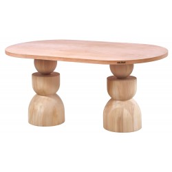 Masifart Bethany 160 Lık Kupa Oval Masa Cilasız Ham