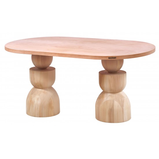 Masifart Bethany 180 Lik Kupa Oval Masa Cilasız Ham