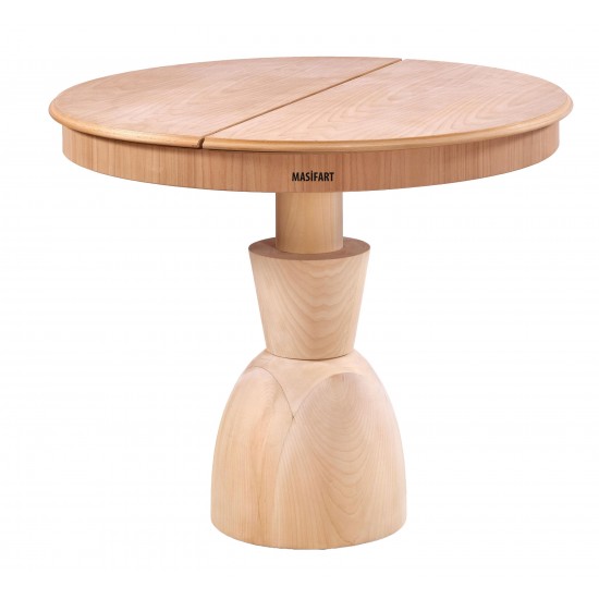 Masifart Abby 100 Lük Yuvarlak Oscar Açılır Masa Cilasız Ham