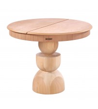 Masifart Abby 100 Lük Yuvarlak Kupa Açılır Masa Cilasız Ham