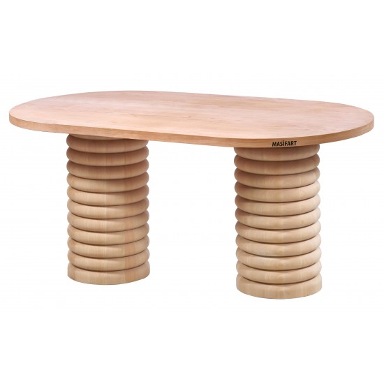 Masifart Mare 200 Lük Class Oval Masa Cilasız Ham