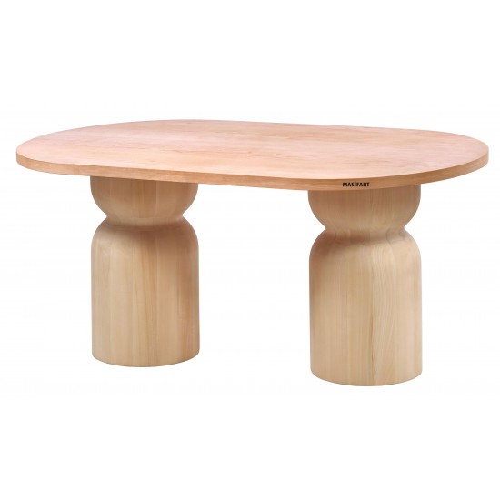 Masifart Area 180 Lik Boğum Oval Masa Cilasız Ham