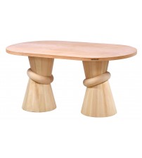 Masifart Ases 160 Lık Piton Oval Masa Cilasız Ham