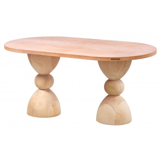 Masifart Pluvia 180 Lik Damla Oval Masa Cilasız Ham