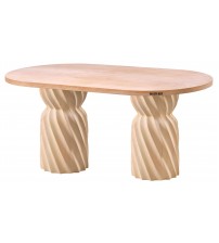 Masifart Cinara 160 Lık Burgu Oval Masa Cilasız Ham