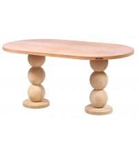 Masifart Ephesi 160 Lık Boncuk Oval Masa Cilasız Ham