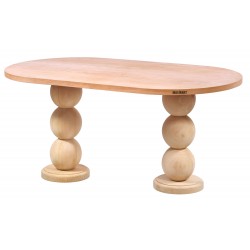 Masifart Ephesi 160 Lık Boncuk Oval Masa Cilasız Ham