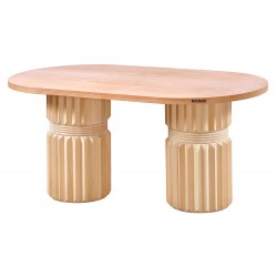 Masifart Steit 160 Lık Prestij Oval Masa Cilasız Ham