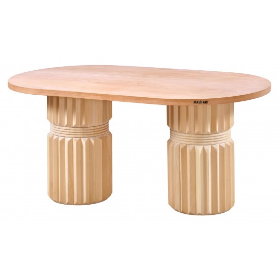 Masifart Steit 160 Lık Prestij Oval Masa Cilasız Ham