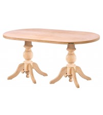 Masifart Albani 160 Lık Baba Oval Masa Cilasız Ham