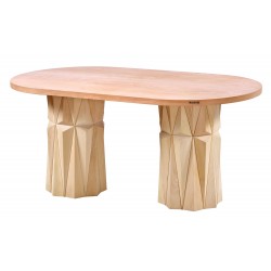 Masifart Albert 160 Lık Lexus Oval Masa Cilasız Ham