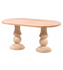 Masifart Orabil 180 Lik Vazo Oval Masa Cilasız Ham