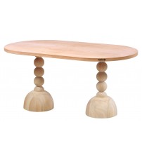 Masifart Farrar 160 Lık Premium Oval Masa Cilasız Ham