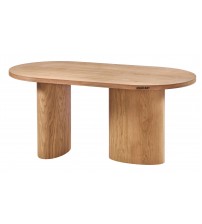 Masifart Avgusti 160 Lık Meşe Elips Oval Masa Cilasız Ham