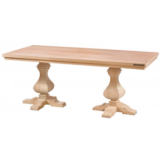 Masifart Ponth 240 Lık Mudo Dikdörtgen Masa Cilasız Ham