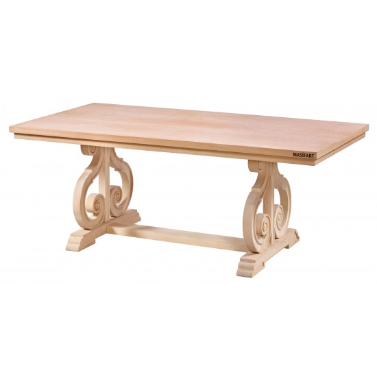 Masifart Laurent 200 Lük Nota Dikdörtgen Masa Cilasız Ham