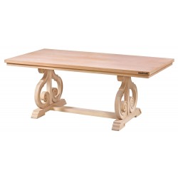 Masifart Laurent 240 Lık Nota Dikdörtgen Masa Cilasız Ham