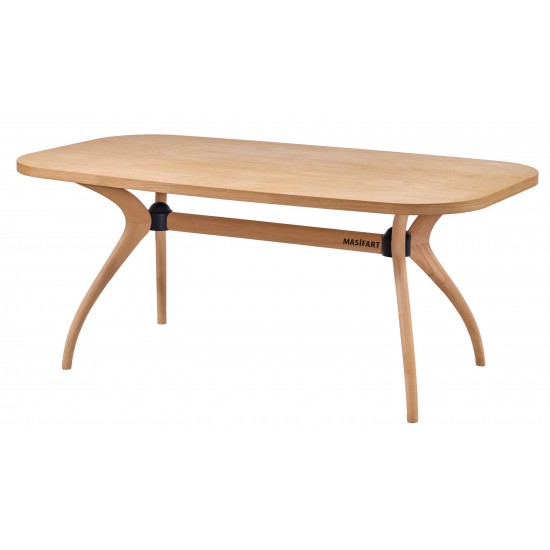 Masifart Sverus 190 Lık Meşe Samyeli Robus Masa Cilasız Ham