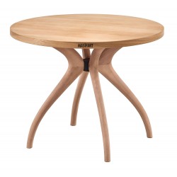 Masifart Sverus 100 Lük Meşe Samyeli (4 Lü) Yuvarlak Masa Cilasız