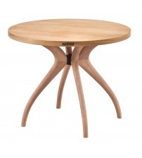 Masifart Sverus 120 Lik Meşe Samyeli (4 Lü) Yuvarlak Masa Cilasız