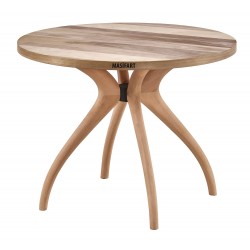 Masifart Sverus 100 Lük Ceviz Samyeli (4 Lü) Yuvarlak Masa Cilasız