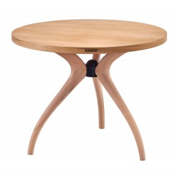 Masifart Sverus 90 Lık Meşe Samyeli (3 Lü) Yuvarlak Masa Cilasız