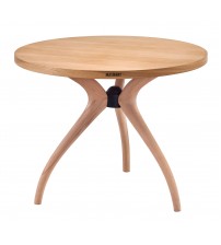 Masifart Sverus 120 Lik Meşe Samyeli (3 Lü) Yuvarlak Masa Cilasız