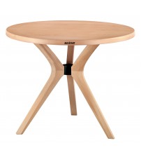 Masifart Alirio 90 Lık Kayın Poli (3 Lü) Yuvarlak Masa Cilasız Ham