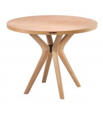 Masifart Alirio 110 Luk Kayın Poli (4 Lü) Yuvarlak Masa Cilasız Ham