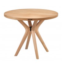 Masifart Alirio 100 Lük Meşe Poli (4 Lü) Yuvarlak Masa Cilasız Ham