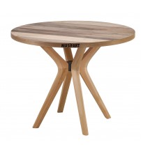 Masifart Alirio 100 Lük Ceviz Poli (4 Lü) Yuvarlak Masa Cilasız Ham