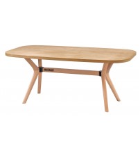 Masifart Alirio 190 Lık Meşe Poli Robus Masa Cilasız Ham