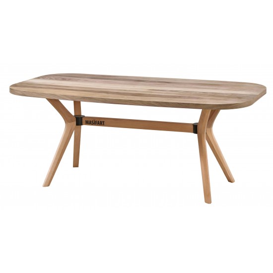 Masifart Alirio 190 Lık Ceviz Poli Robus Masa Cilasız Ham