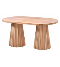 Masifart Refigo 160 Lık Papatya Oval Masa Cilasız Ham