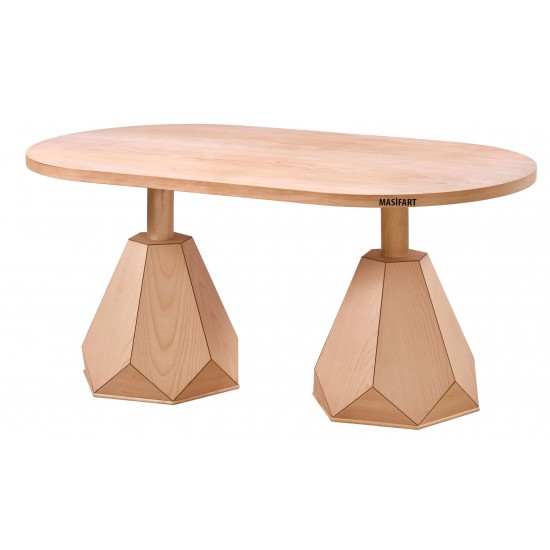 Masifart Guilie 200 Lük Pırlanta Oval Masa Cilasız Ham