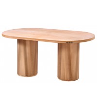 Masifart Apole 160 Lık Çizgili Oval Masa Cilasız Ham
