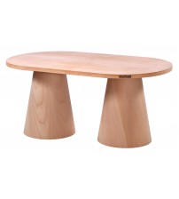 Masifart Fumus 180 Lik Kayın Fıçı Oval Masa Cilasız Ham