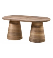 Masifart Pagina 200 Lük Ceviz Fıçı Oval Masa Cilasız Ham