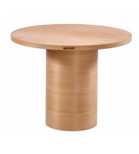 Masifart Twiska 90 Lık Kayın Dar Silindir Masa Cilasız Ham