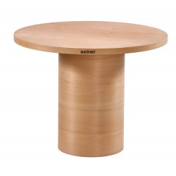 Masifart Twiska 100 Lük Kayın Dar Silindir Masa Cilasız Ham