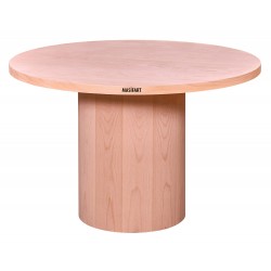 Masifart Twiska 120 Lik Kayın Geniş Silindir Masa Cilasız Ham