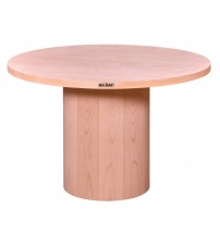 Masifart Twiska 140 Lık Kayın Geniş Silindir Masa Cilasız Ham