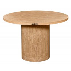 Masifart Taus 120 Lik Meşe Geniş Silindir Masa Cilasız Ham