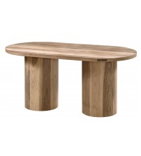 Masifart Anima 180 Lik Ceviz Silindir Oval Masa Cilasız Ham