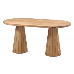 Masifart Bonita 160 Lık Meşe Line Oval Masa Cilasız Ham